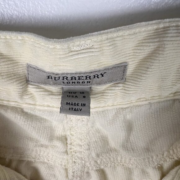 Burberry Low Rise Bootcut Corduroy Pants Sz 6 /8 Nova Check Plaid Y2K Preppy - Picture 7 of 9